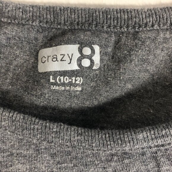 Crazy 8 Size 10-12 Grey Heather Fox Tee - Picture 4 of 6